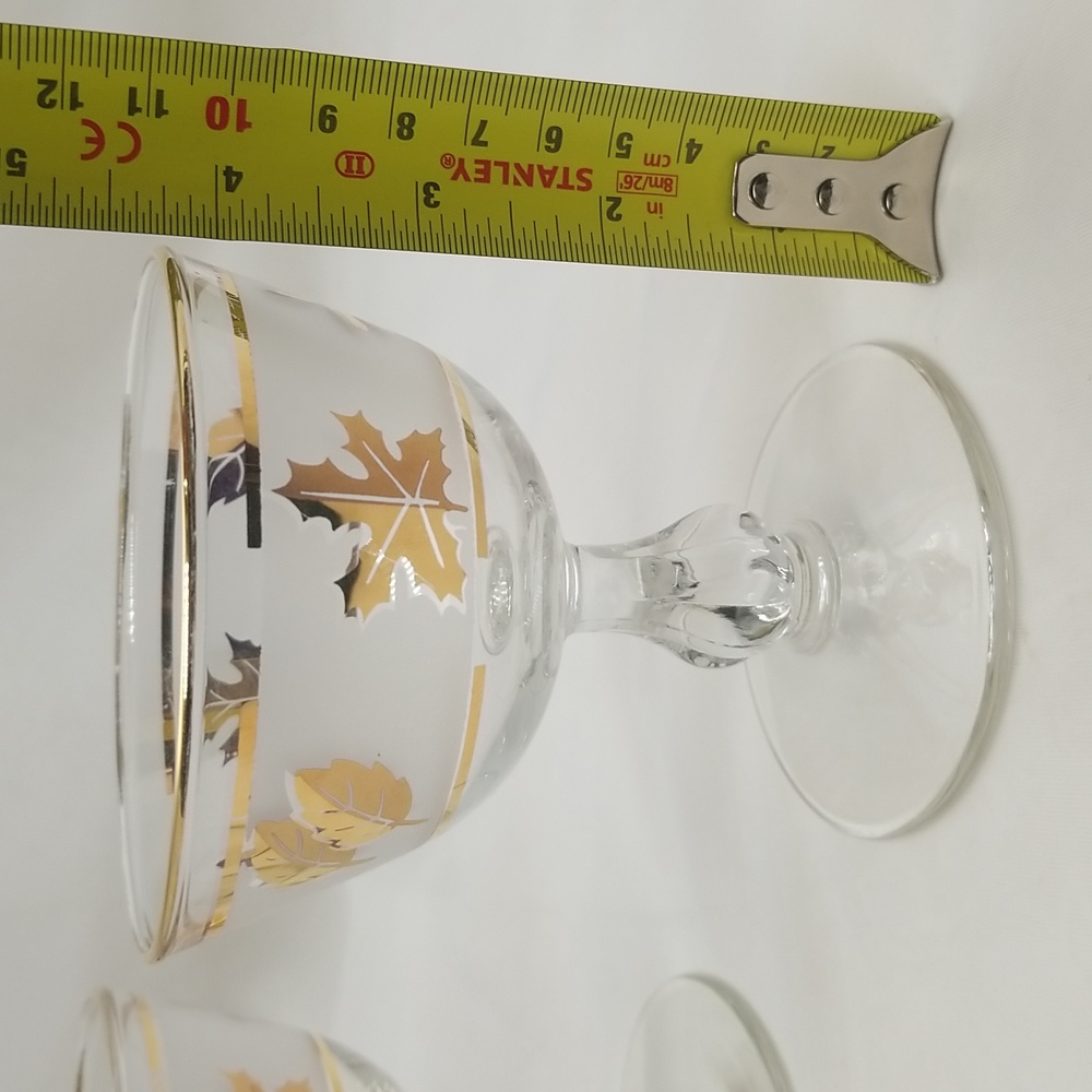 Libbey Golden Foliage Champagne High Sherbet Glasses - Picture 7 of 16